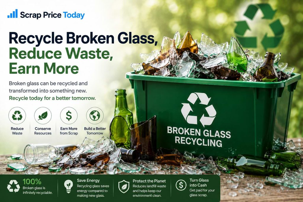 Broken Glass Recycling | Scrap Price Today