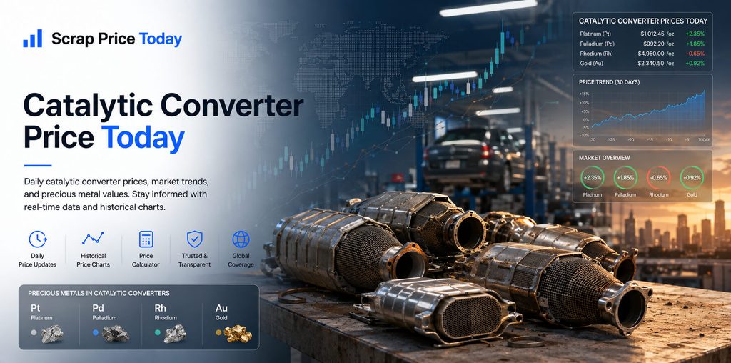 Catalytic Converter Price Today with platinum palladium and rhodium market prices