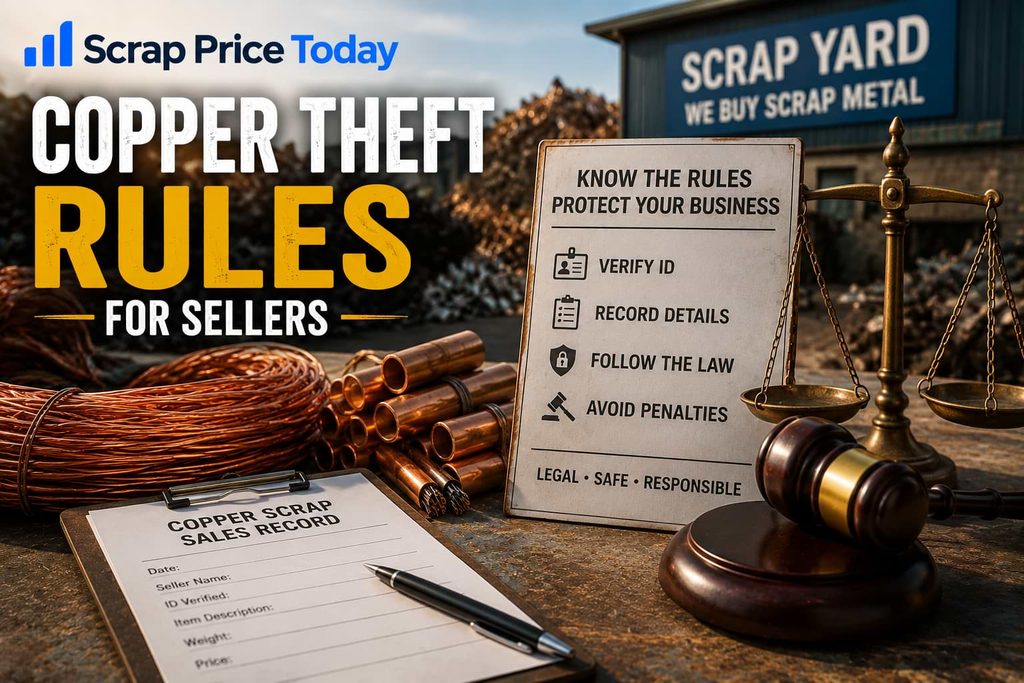 Copper theft rules for sellers with copper scrap, legal scales, and compliance checklist