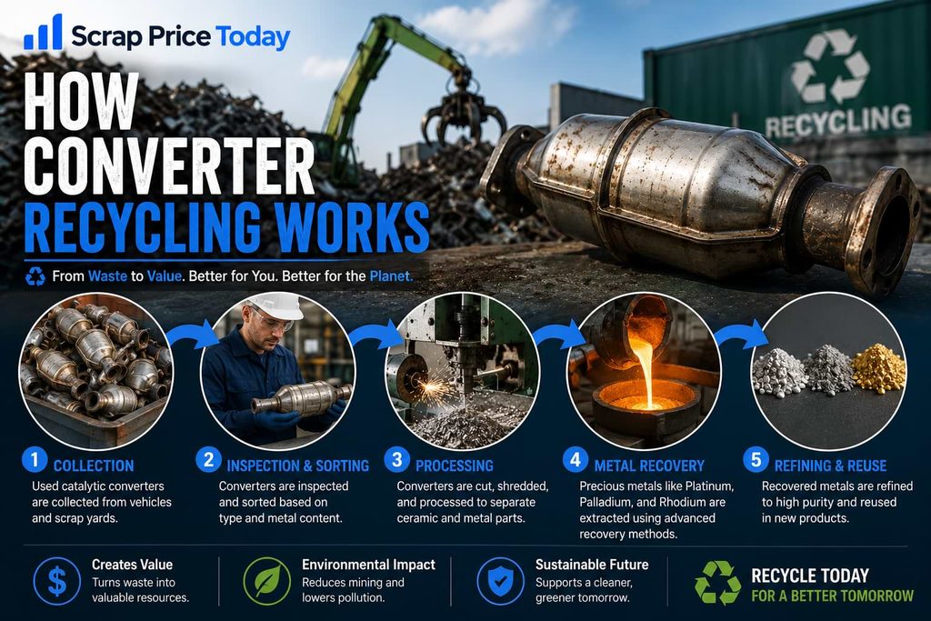 How catalytic converter recycling works from collection to precious metal recovery
