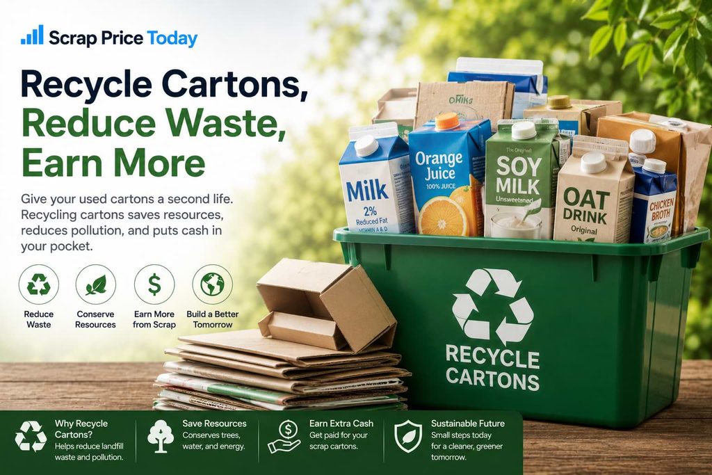 Recycle Cartons | Cardboard & Paper Recycling | Scrap Price Today