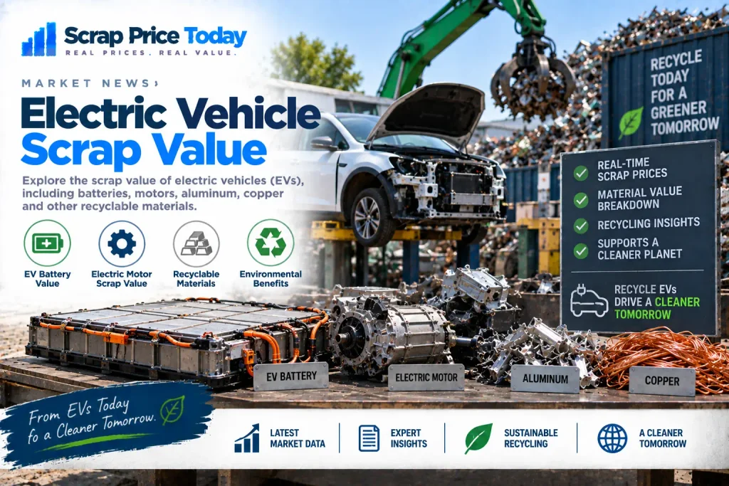 Electric vehicle scrap value, battery, motor, aluminum and copper recycling | Scrap Price Today