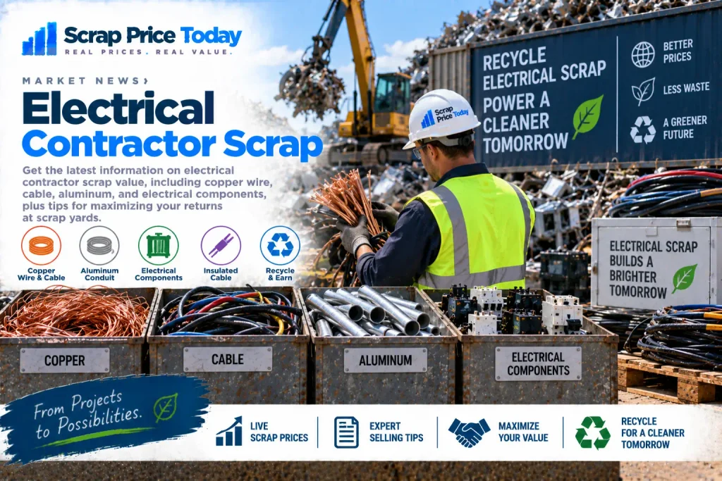Electrical contractor scrap, copper wire, cable, aluminum, and electrical components | Scrap Price Today