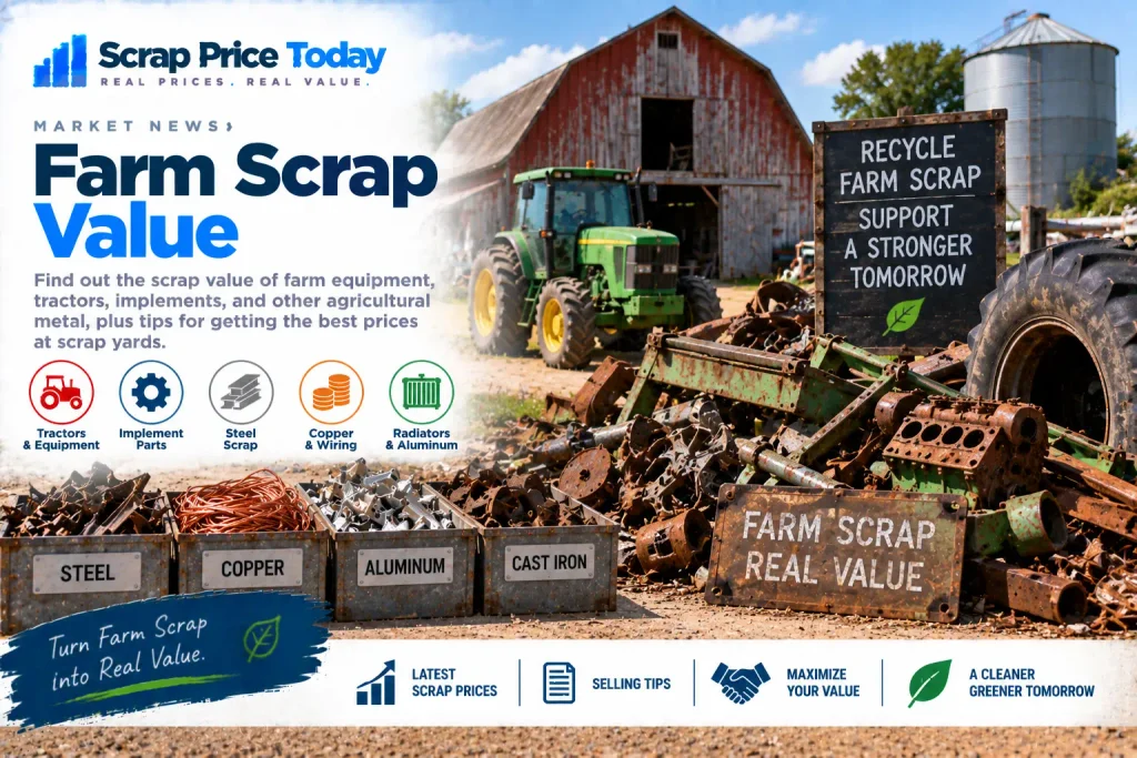 Farm scrap value, tractors, equipment, steel, copper, and aluminum recycling | Scrap Price Today