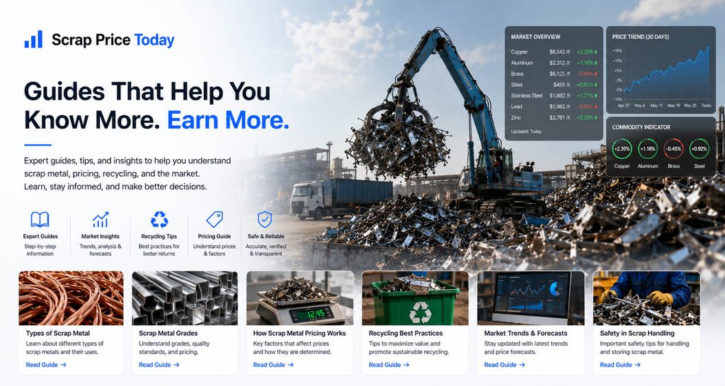 Scrap Price Today guides for scrap metal prices recycling and market insights
