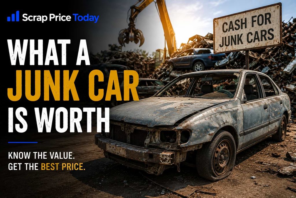 What a junk car is worth with an old vehicle in a scrap yard