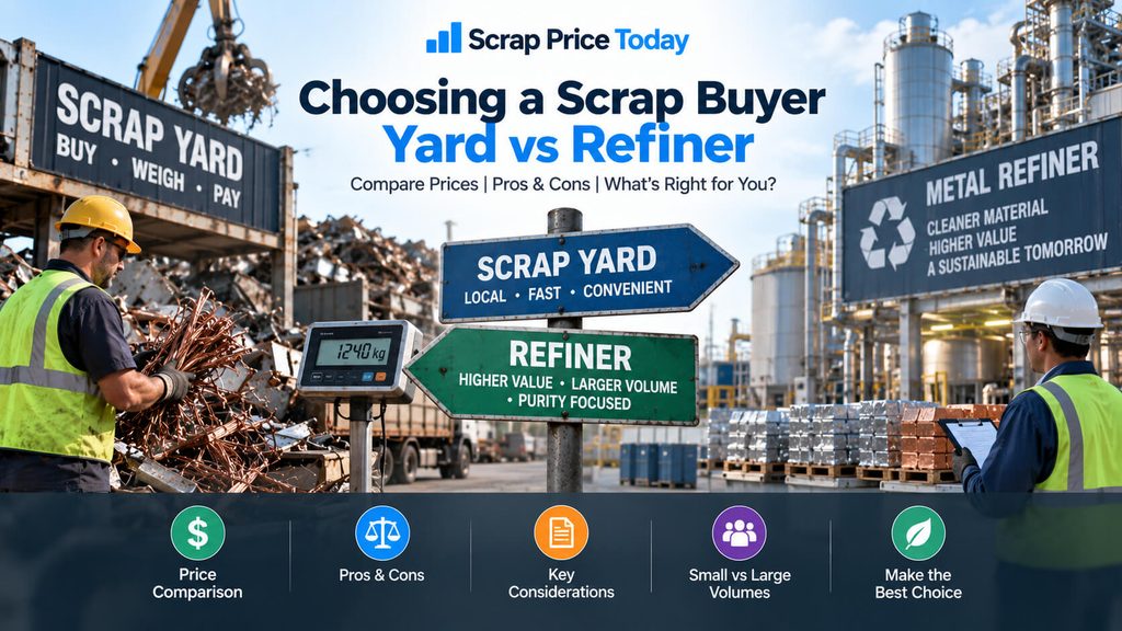 Scrap yard vs metal refiner comparison for choosing the best scrap buyer