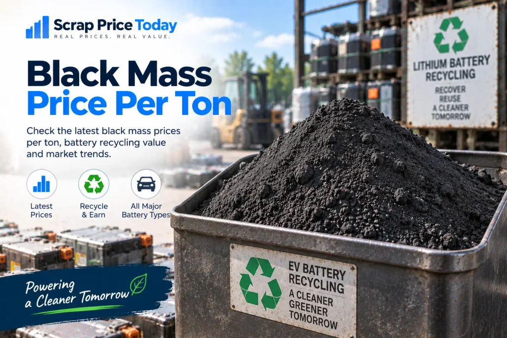 Scrap Price Today black mass price per ton and battery recycling value