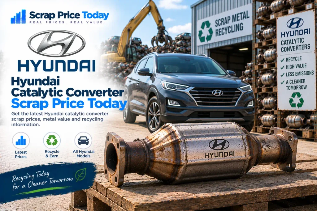 Hyundai catalytic converter scrap price, value, and recycling information from Scrap Price Today.