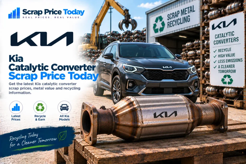 Kia catalytic converter scrap price, value, and recycling information from Scrap Price Today.